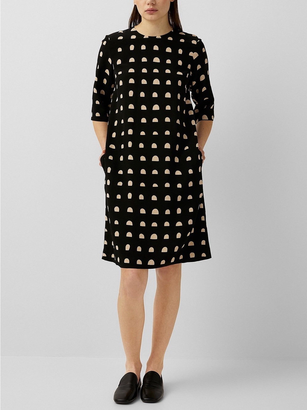 Marimekko Vihellys Italia Dress Black Tan